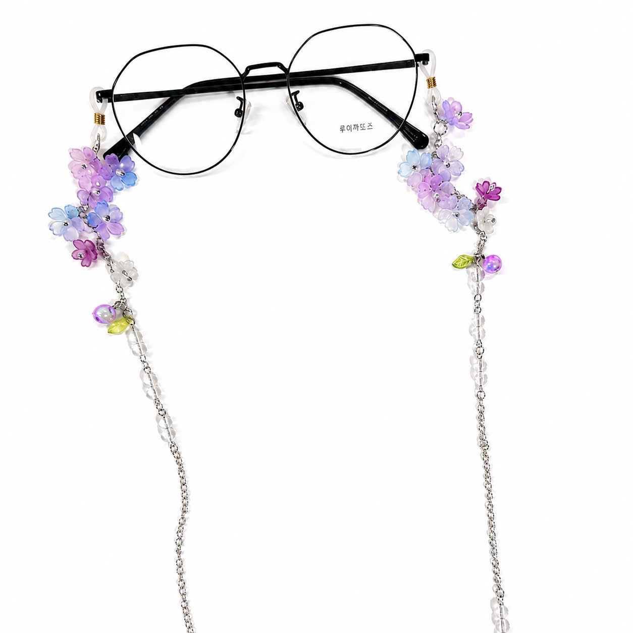 Purple Floral Glasses Chain