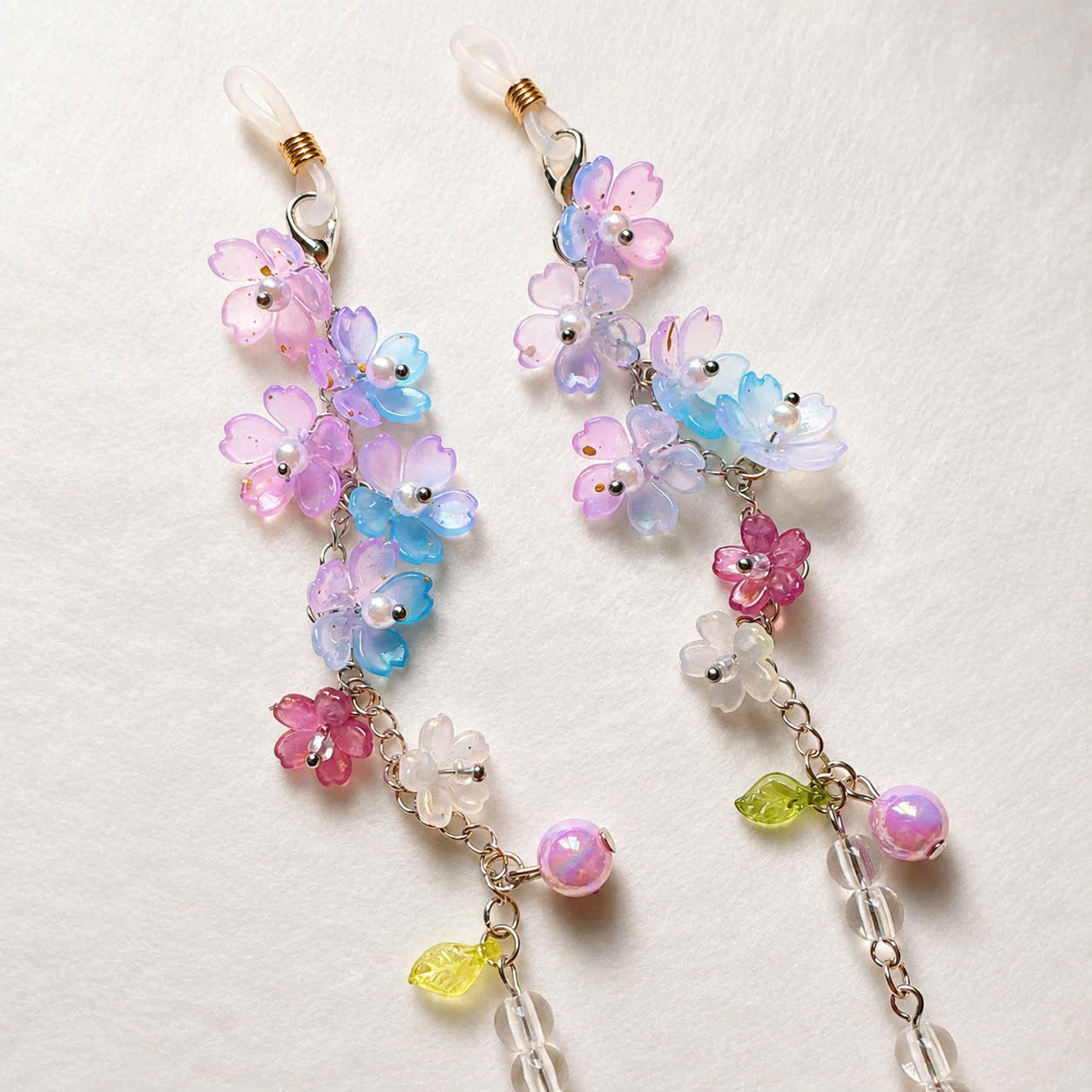 Purple Floral Glasses Chain