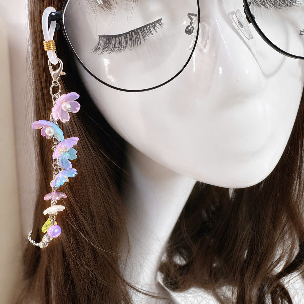 Purple Floral Glasses Chain