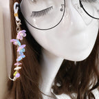 Purple Floral Glasses Chain