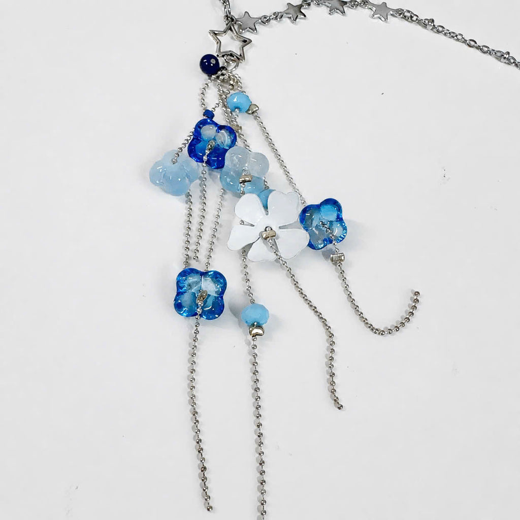 Blue Flower Glasses Chain