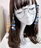 Blue Flower Glasses Chain