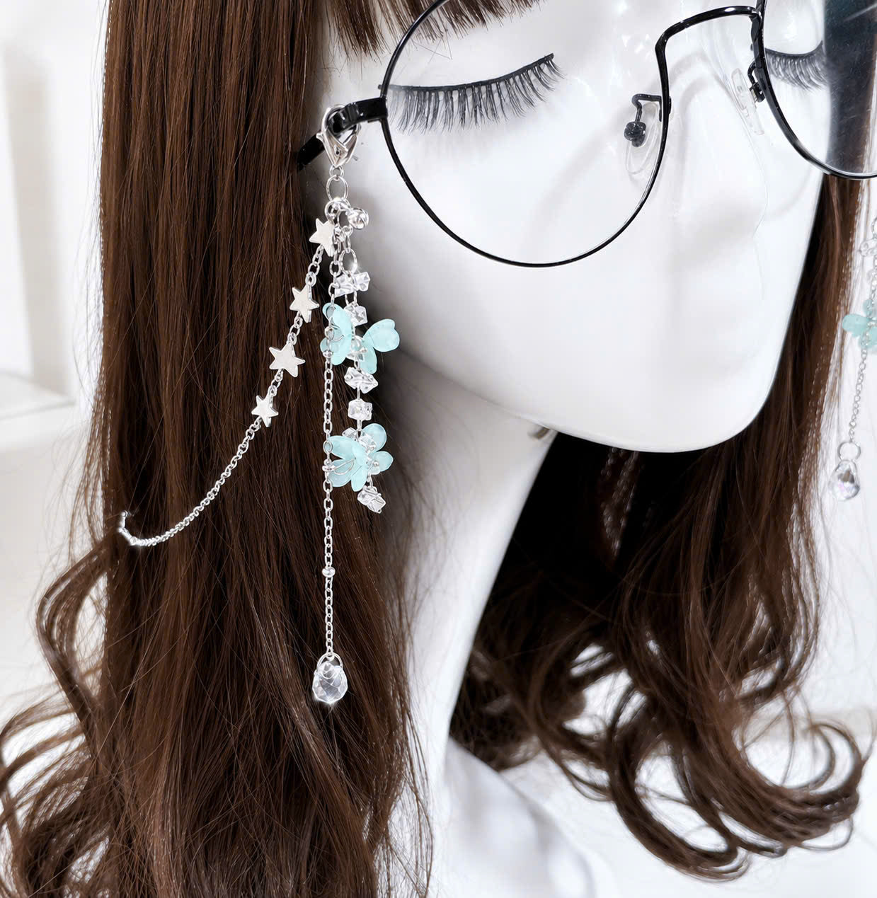 Mint Flower Glasses Chain