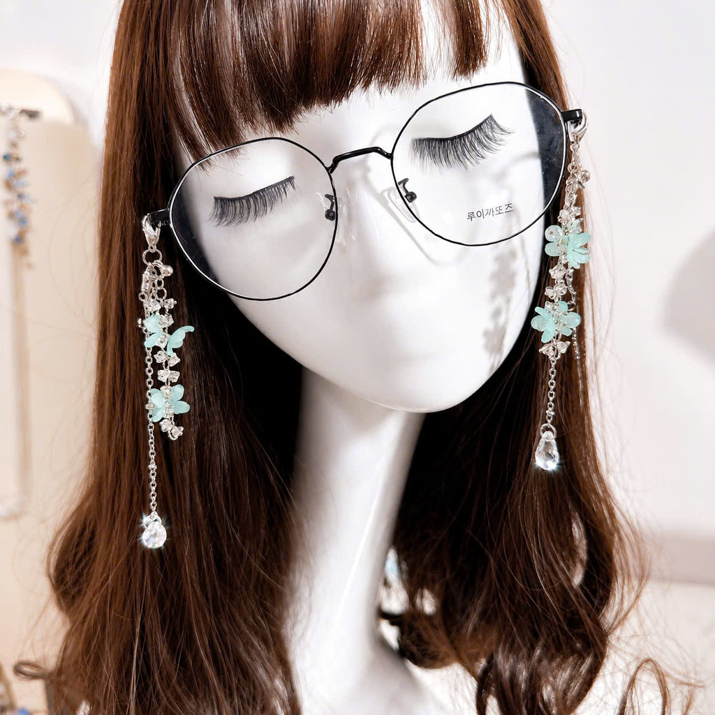Mint Flower Glasses Chain