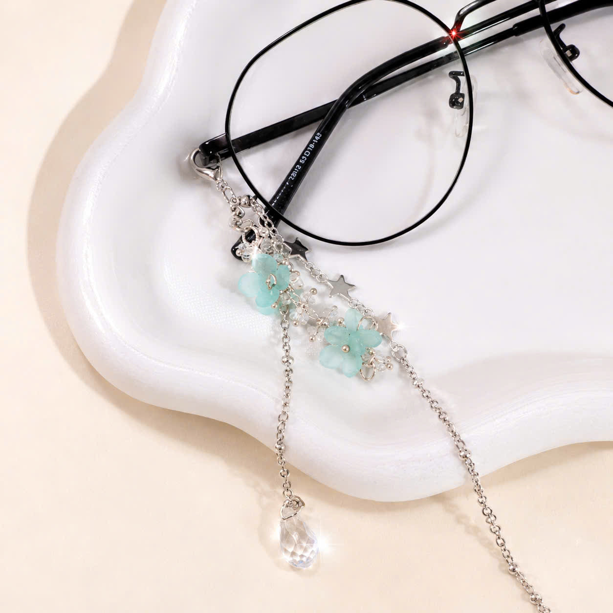 Mint Flower Glasses Chain