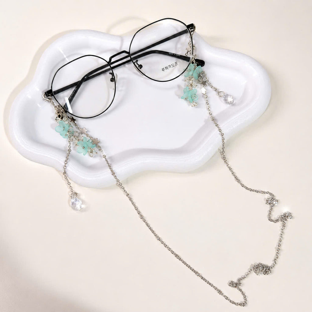 Mint Flower Glasses Chain