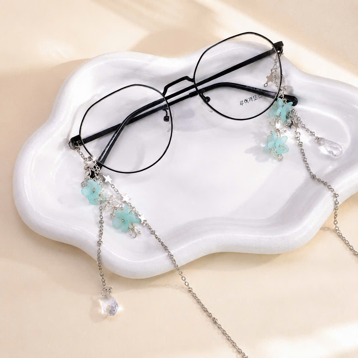 Mint Flower Glasses Chain