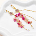 Pink Gemstone Glasses Chain