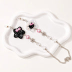 Black Pink Kitty Glasses Chain