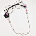 Black Pink Kitty Glasses Chain
