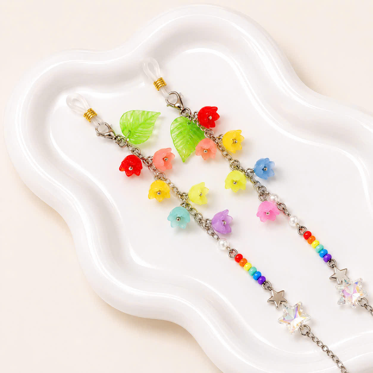 Rainbow Lily Flower Glasses Chain