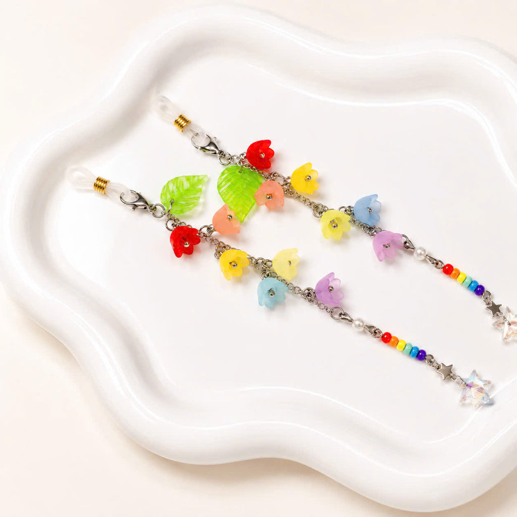 Rainbow Lily Flower Glasses Chain