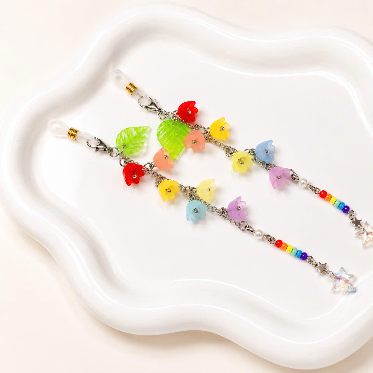 Rainbow Lily Flower Glasses Chain