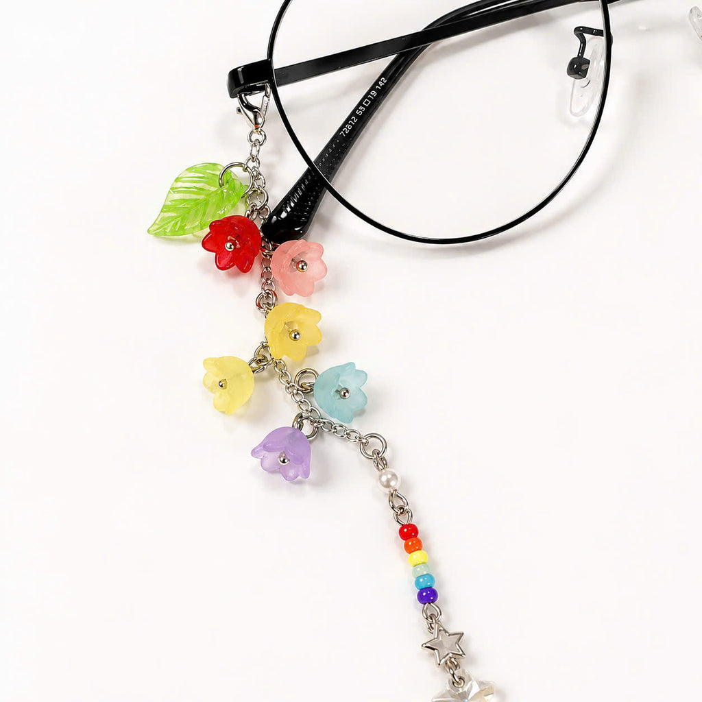 Rainbow Lily Flower Glasses Chain
