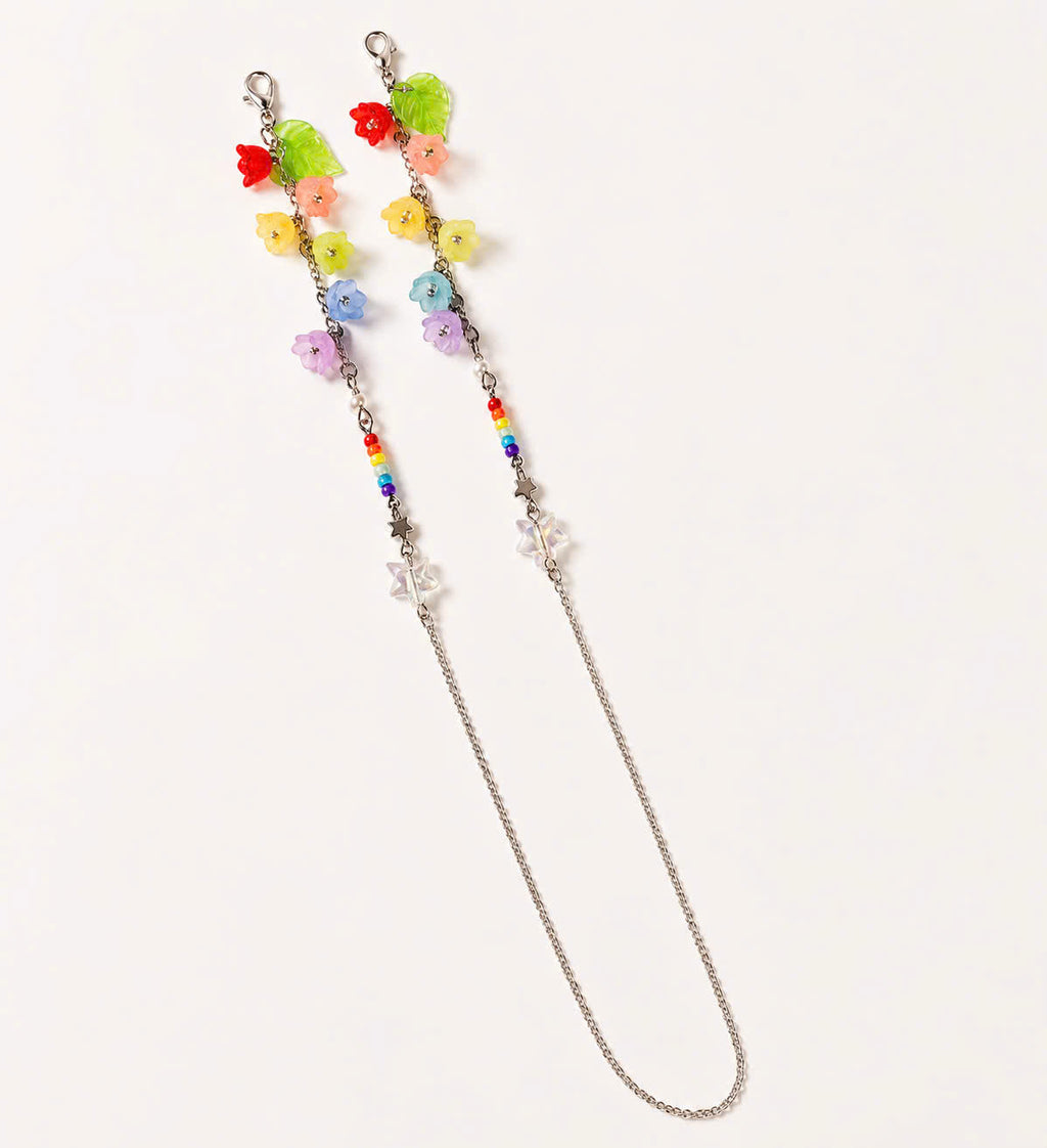 Rainbow Lily Flower Glasses Chain