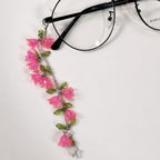 Pink Lily Flower Glasses Chain