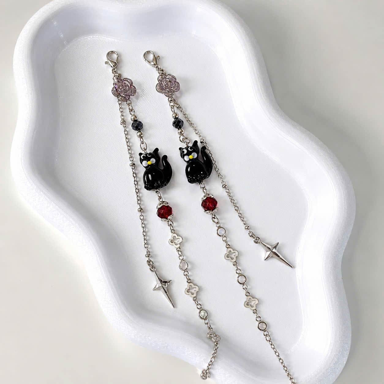 Black Cat Star Glasses Chain