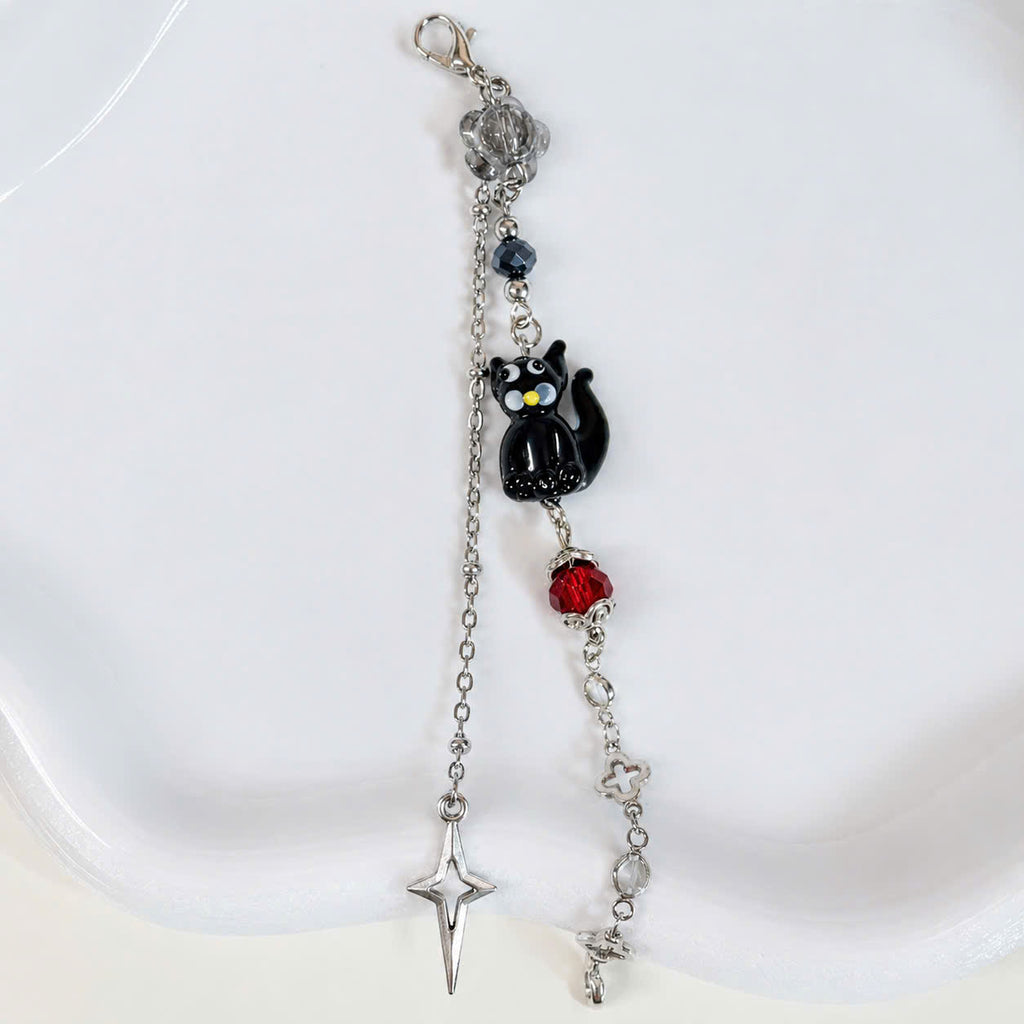 Black Cat Star Glasses Chain