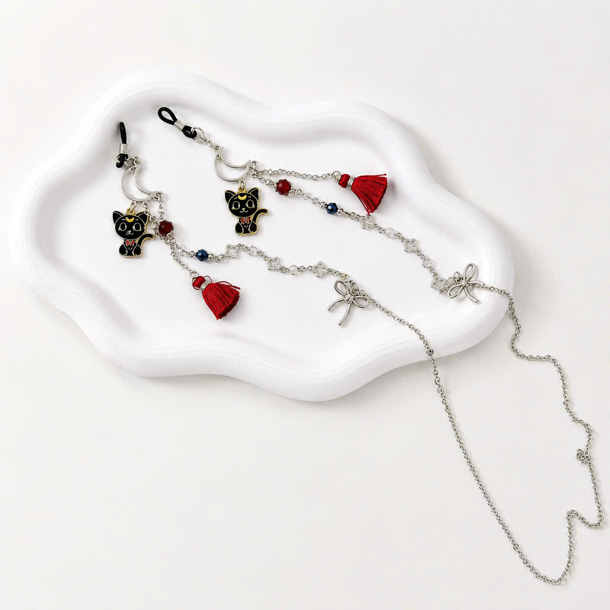 Black Cat Moon Glasses Chain