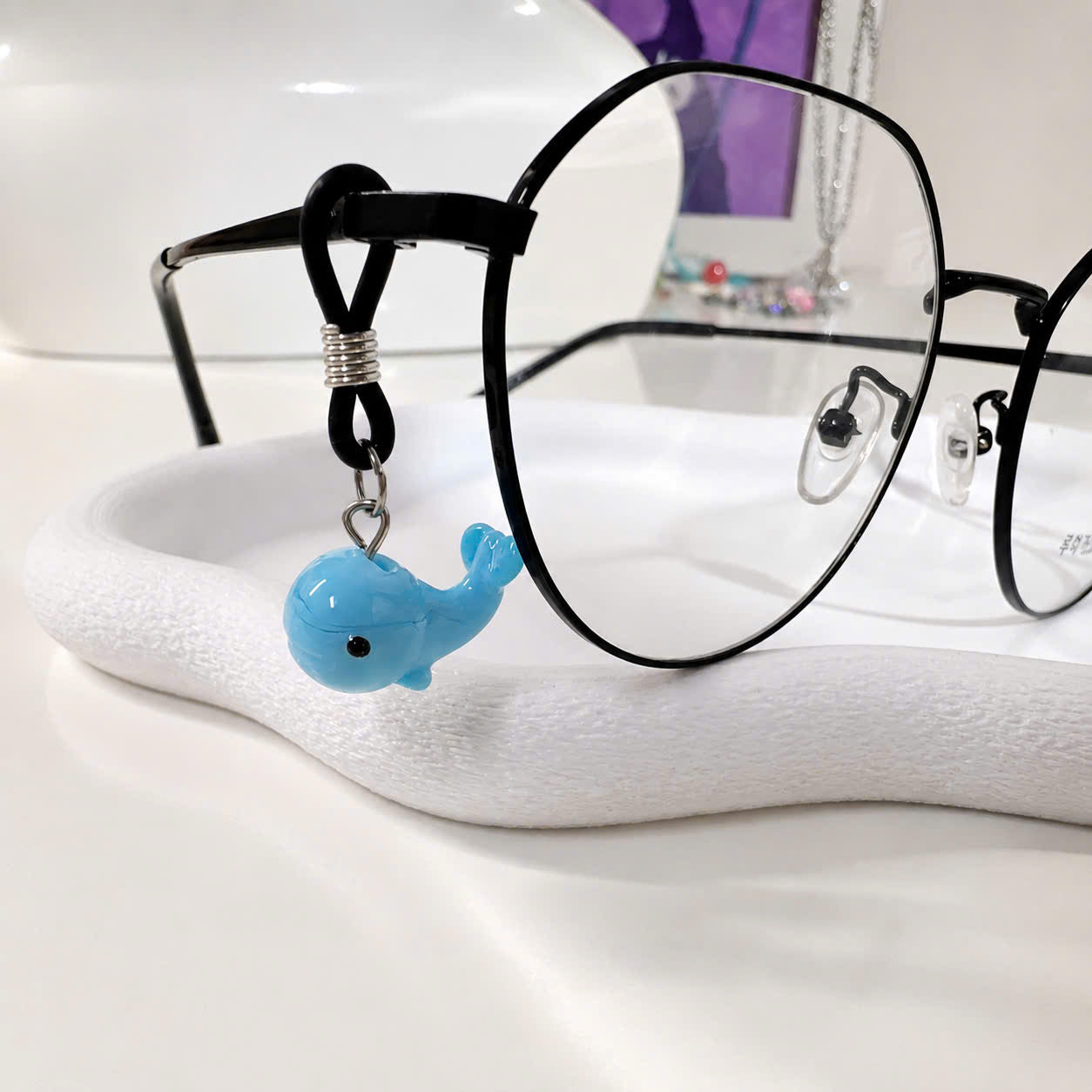 Blue Whale Glasses Charm