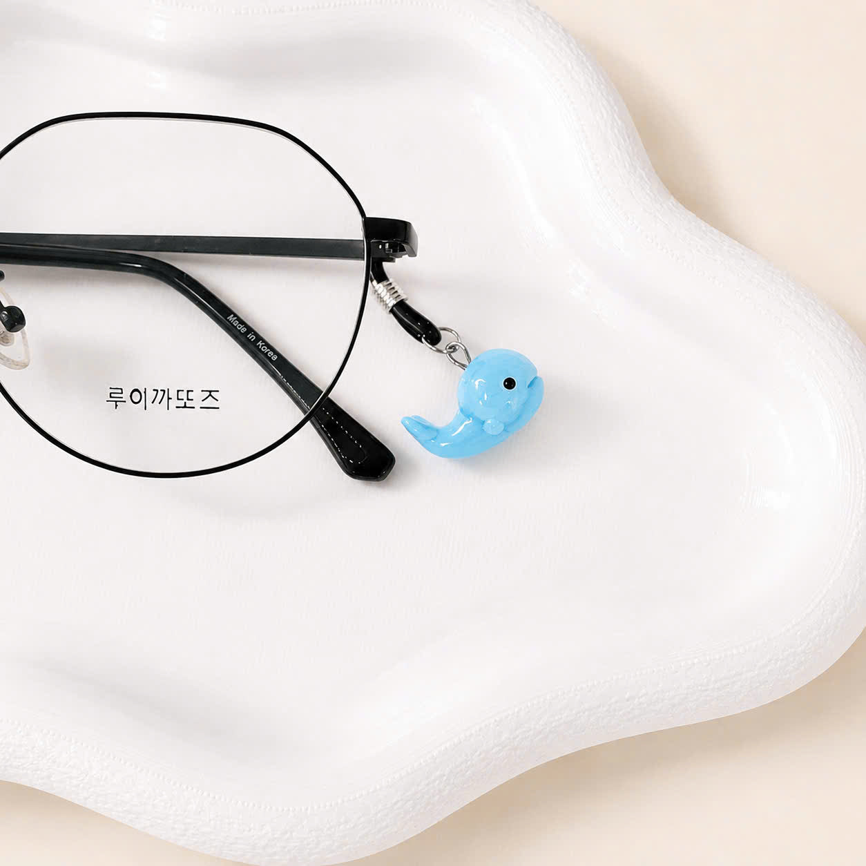 Blue Whale Glasses Charm