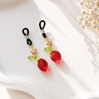 Cute Strawberry Glasses Charms