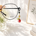Cute Strawberry Glasses Charms