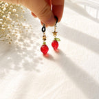 Cute Strawberry Glasses Charms