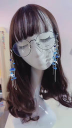 Blue Flower Glasses Chain