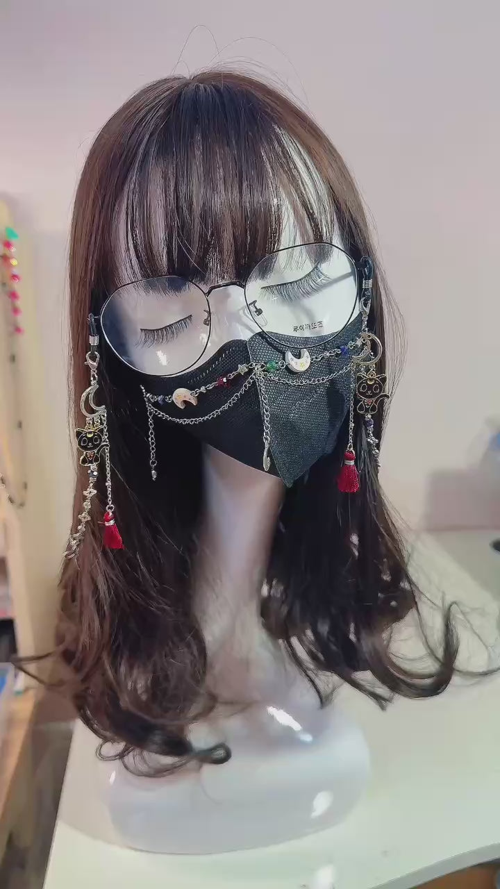Black Cat Moon Glasses Chain