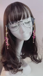 Pink Gemstone Glasses Chain