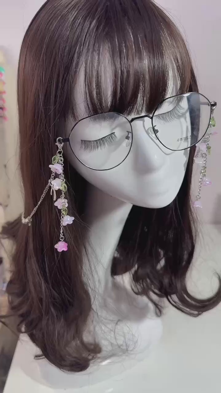 Pink Cherry Blossom Glasses Chain