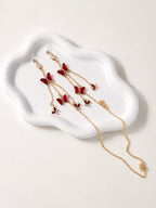 Red Butterfly Gold Glasses Chain