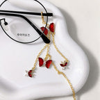 Red Butterfly Gold Glasses Chain