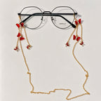 Red Butterfly Gold Glasses Chain