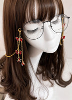 Red Butterfly Gold Glasses Chain