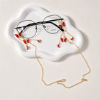 Red Butterfly Gold Glasses Chain
