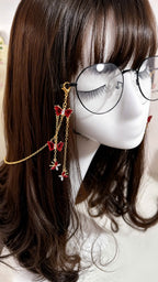 Red Butterfly Gold Glasses Chain