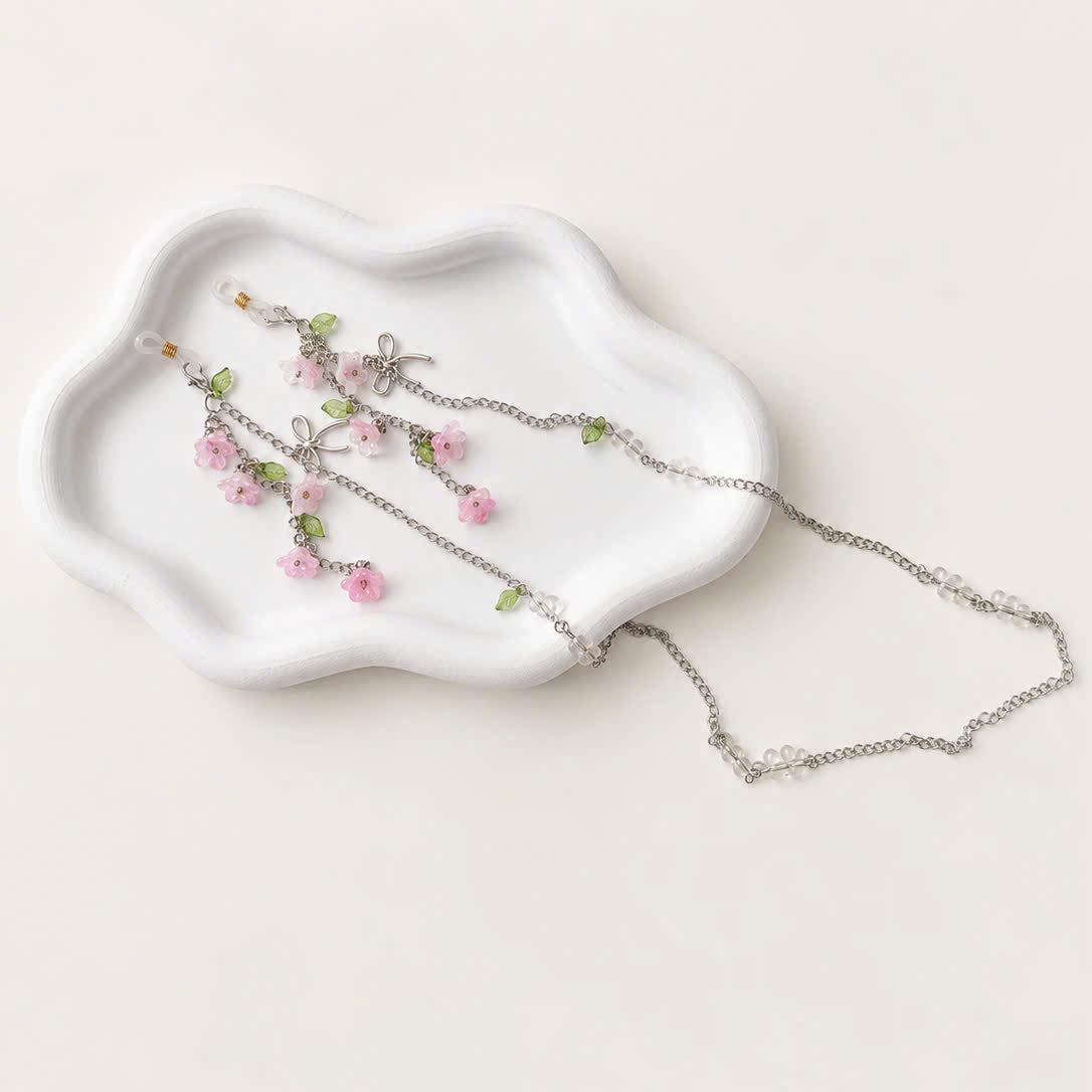 Pink Cherry Blossom Glasses Chain