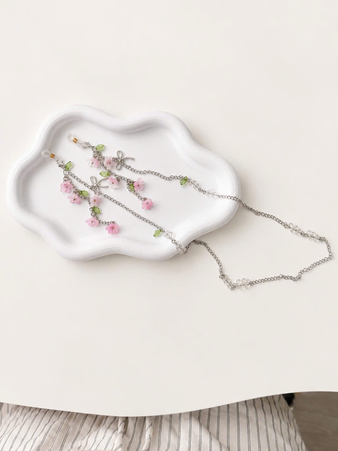 Pink Cherry Blossom Glasses Chain