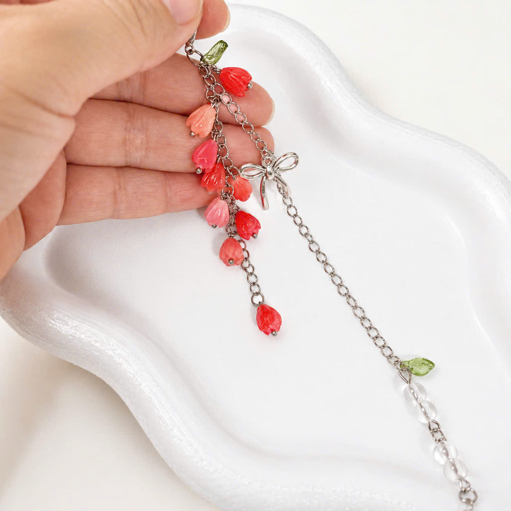 Pink Tulip Glasses Chain