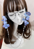 Blue Hydrangea Glasses Chain
