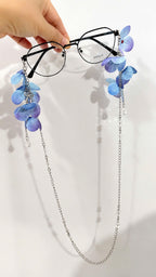 Blue Hydrangea Glasses Chain