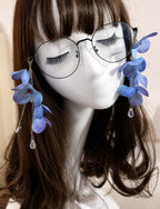 Blue Hydrangea Glasses Chain
